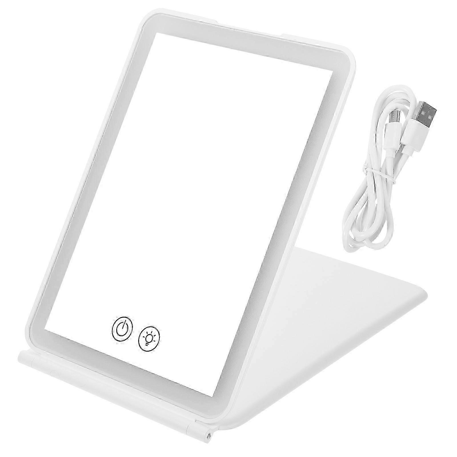 Desktop Makeup Mirror Folding Rechargeable with Light