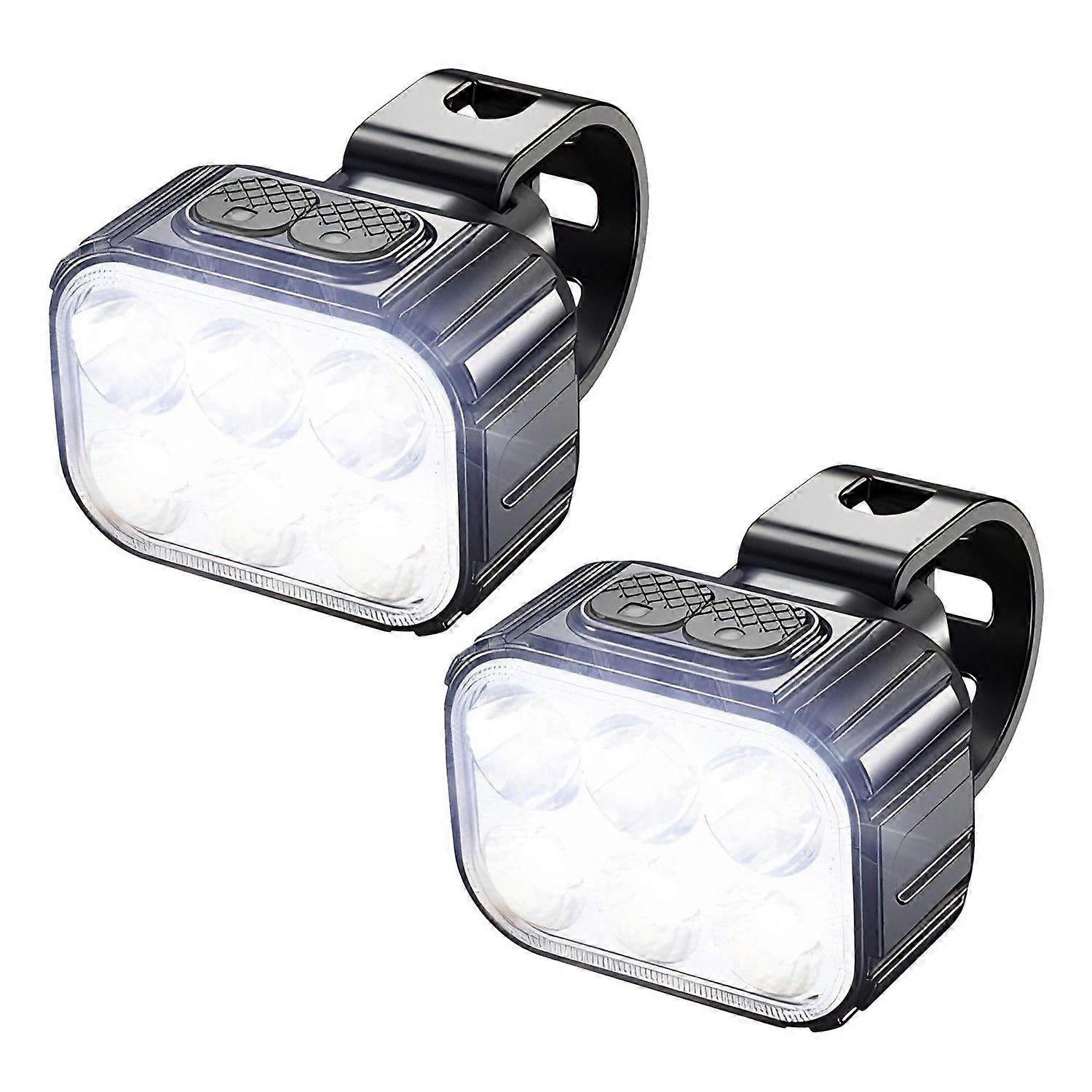 Bike Light Set - Rechargeable, Super Bright, LED(Black)