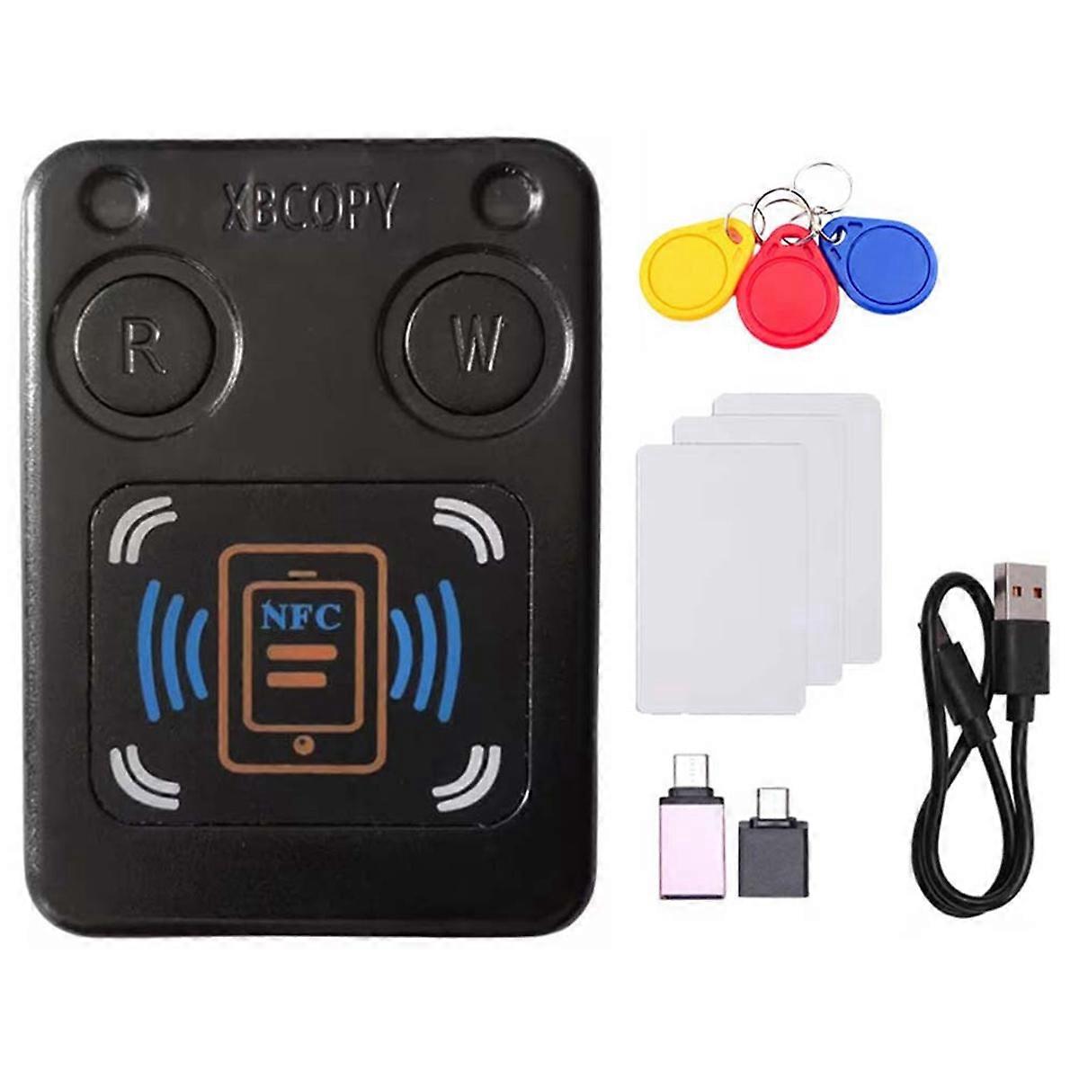 NFC RFID Smart Chip Card Reader Copier+3xUID Keychain/CUID Card IC 13.56M ID 125K 250K 375K RFID Tok
