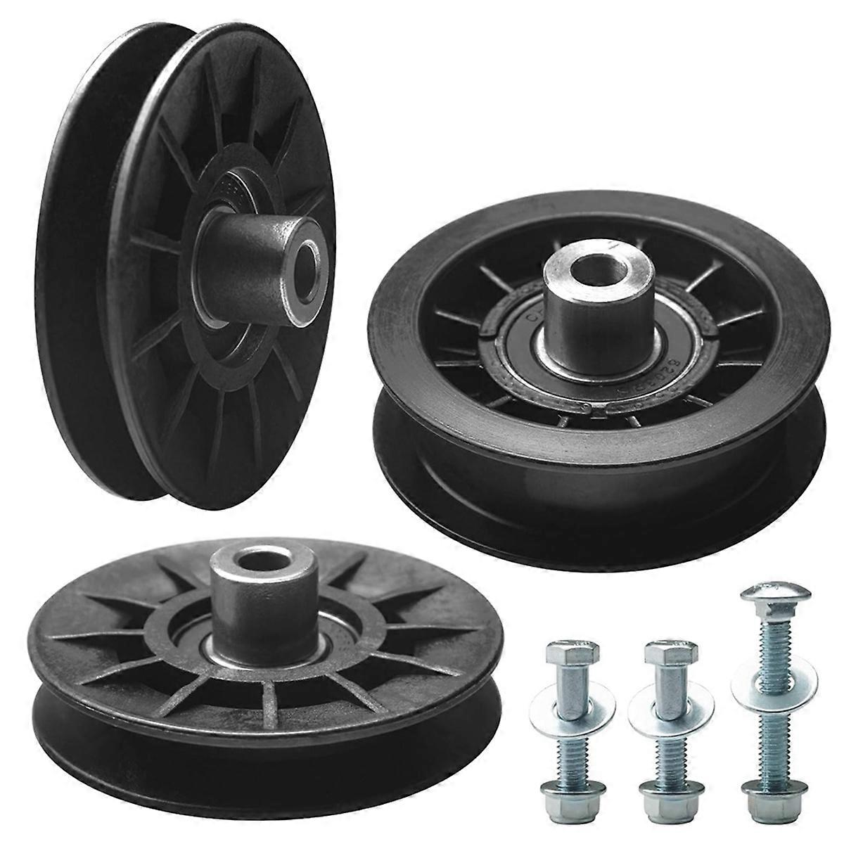 532194326 V-Groove Idler Pulley and 532194327 Flat Idler Pulley Kit for Riding Lawn Mowers, Replaces 280-6630