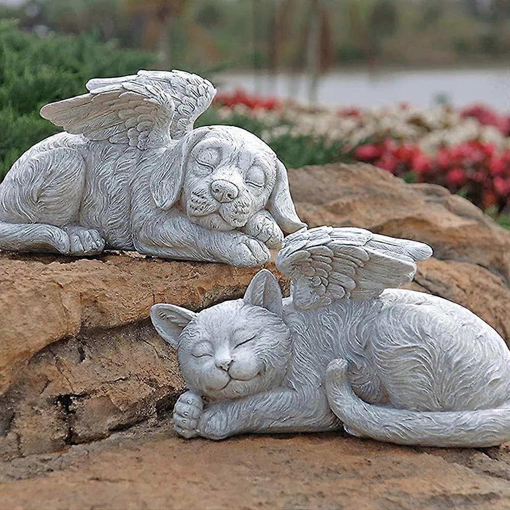 Pet Memorials Dog Memorial Plaques Angel Pet Memorial Gravestone Statue Cat And Dog Memorial Statue Falling Asleep