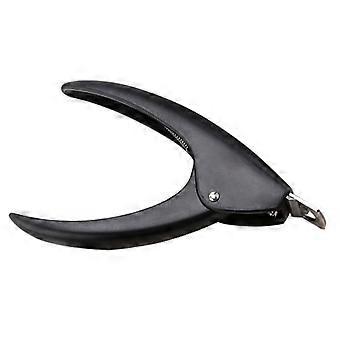 Roestvrij staal nagelknipper, valse nagelknippers Professionele nep nagelknipper voor kunstmatige acrylnagels (zwart), irisfr