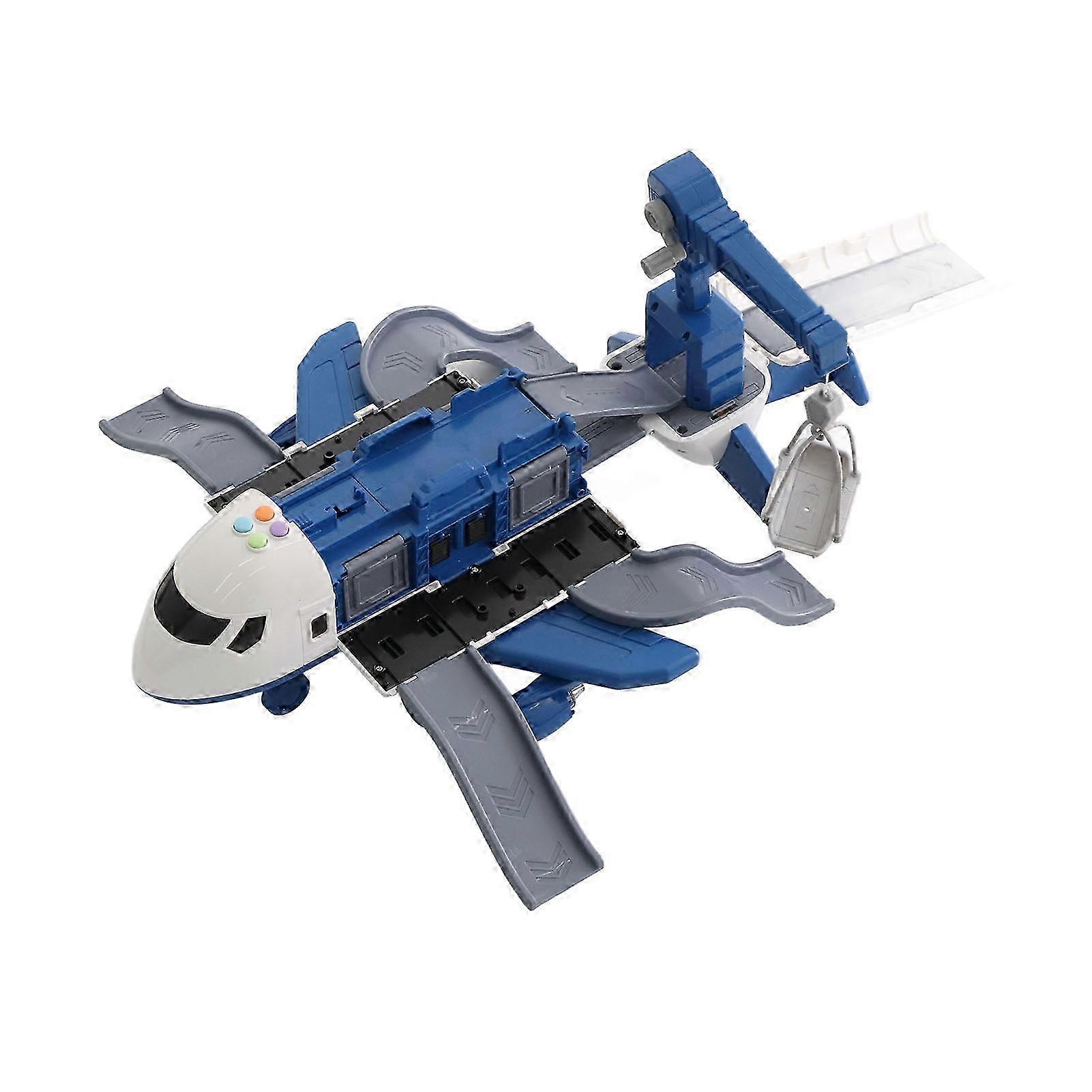 2025 Airplane Car Toy Play Set with Tracks Sound Light Transforming Battery Powered Transport Airplane Toys