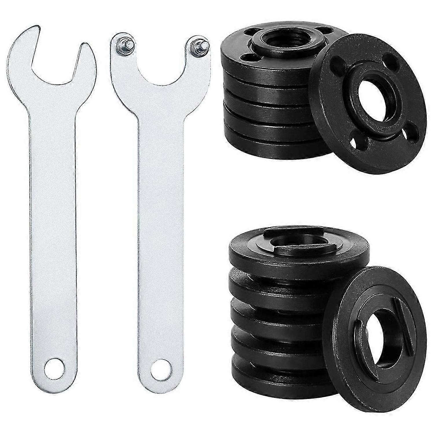 12pcs Angle Grinder Flange Nuts 5/8inch-11,with 2pcs Spanner