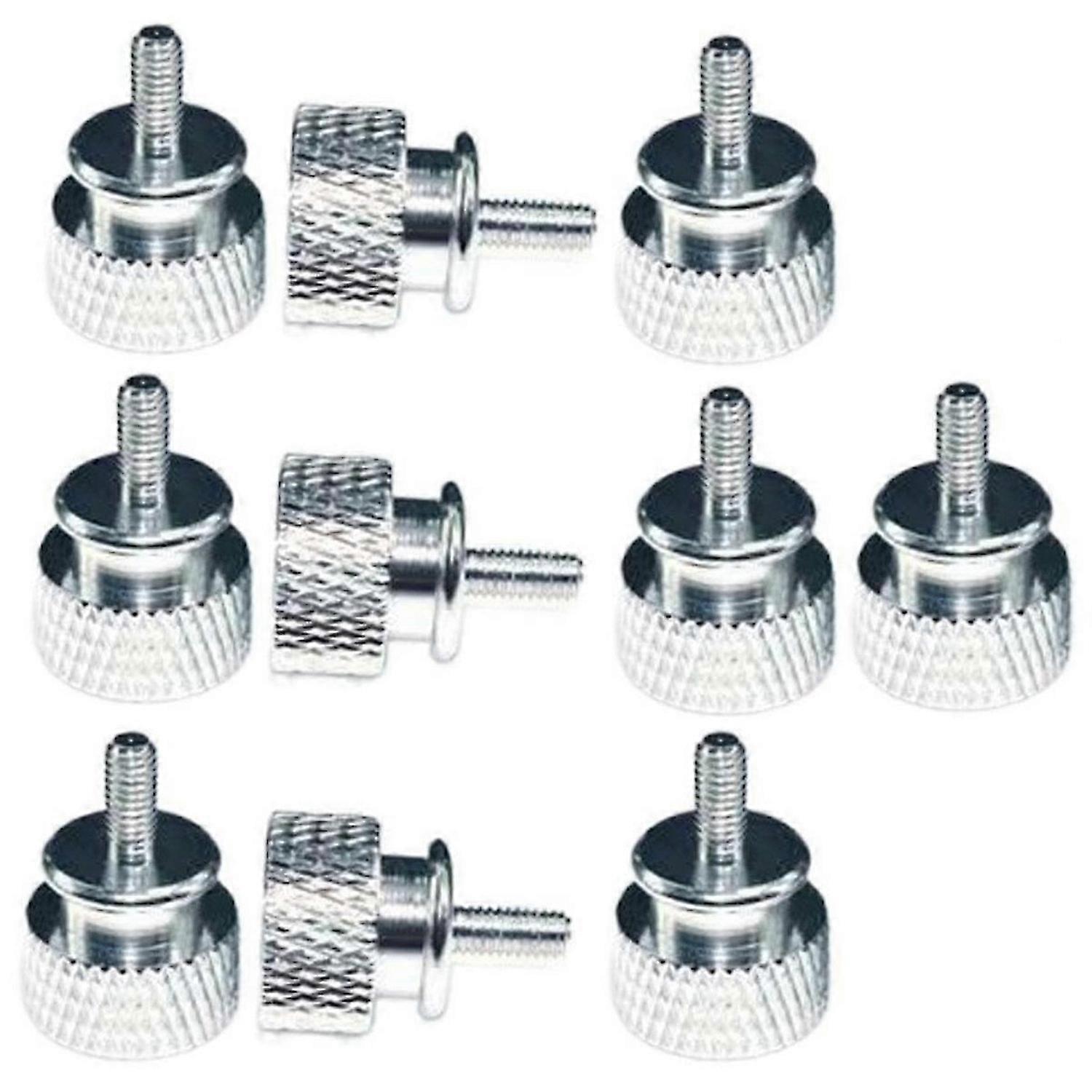 10Pcs/Lot UNC6-32 M3.5 Hand Screw for PSU Computer Case Screws Silver