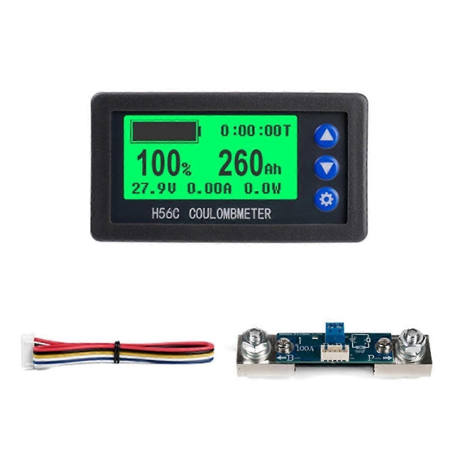 H56CR Coulomb Meter Battery Capacity Indicator High-Precision Lithium Battery Coulomb Tester Voltmet