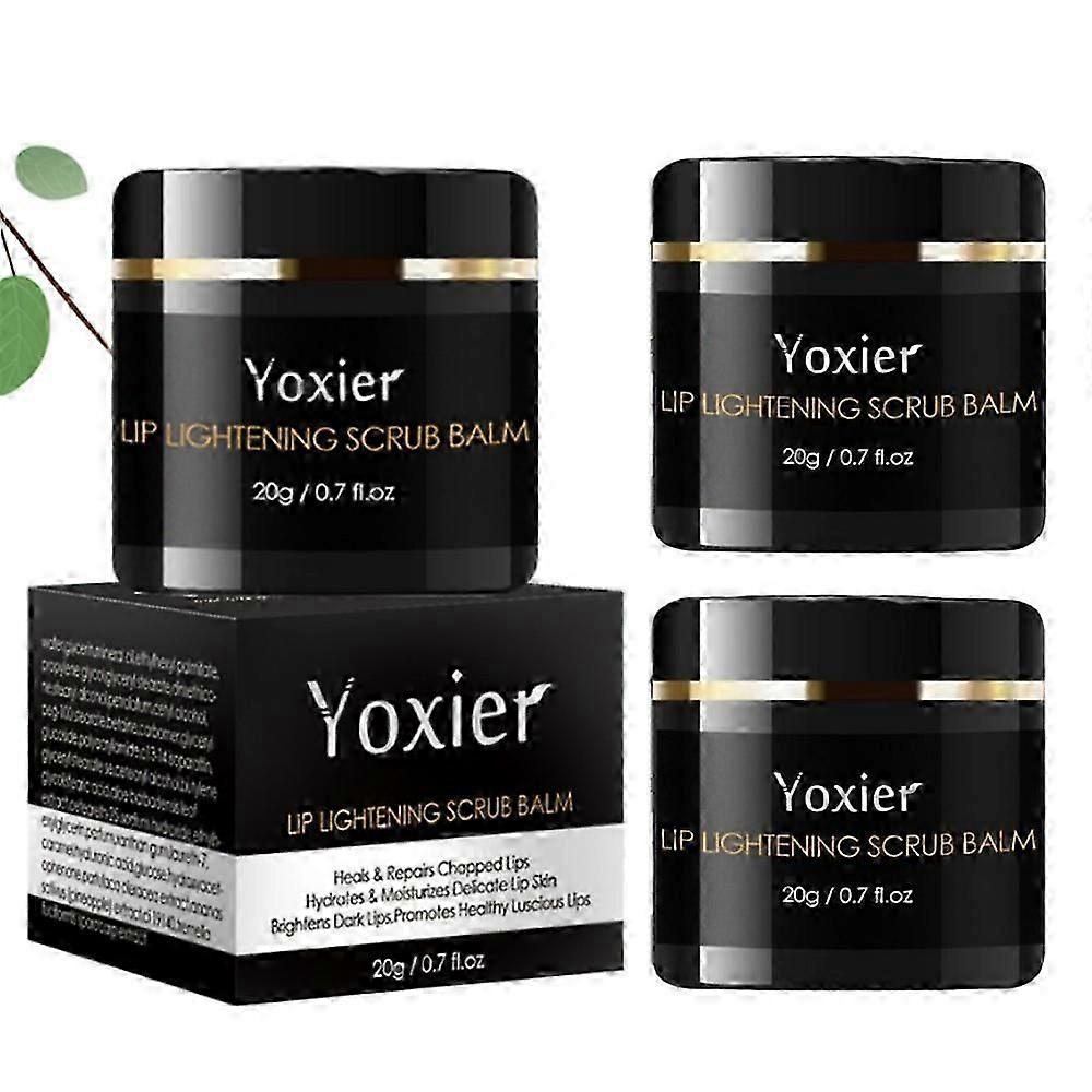 3pcsは暗い唇の唇のピンクの新鮮な速い明るいニング漂白クリームの香油の処置を取り除きます