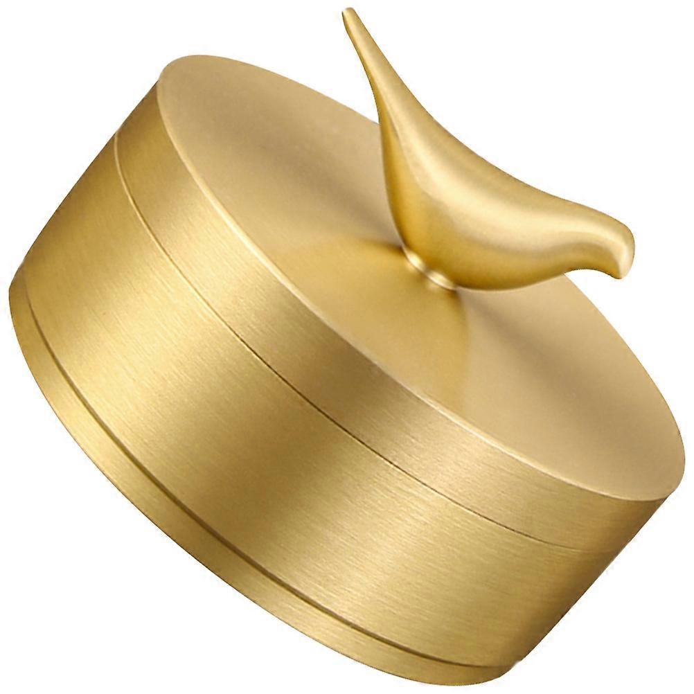 Bird Pattern Brass Ashtray for Convenient Use 4Pcs Simple