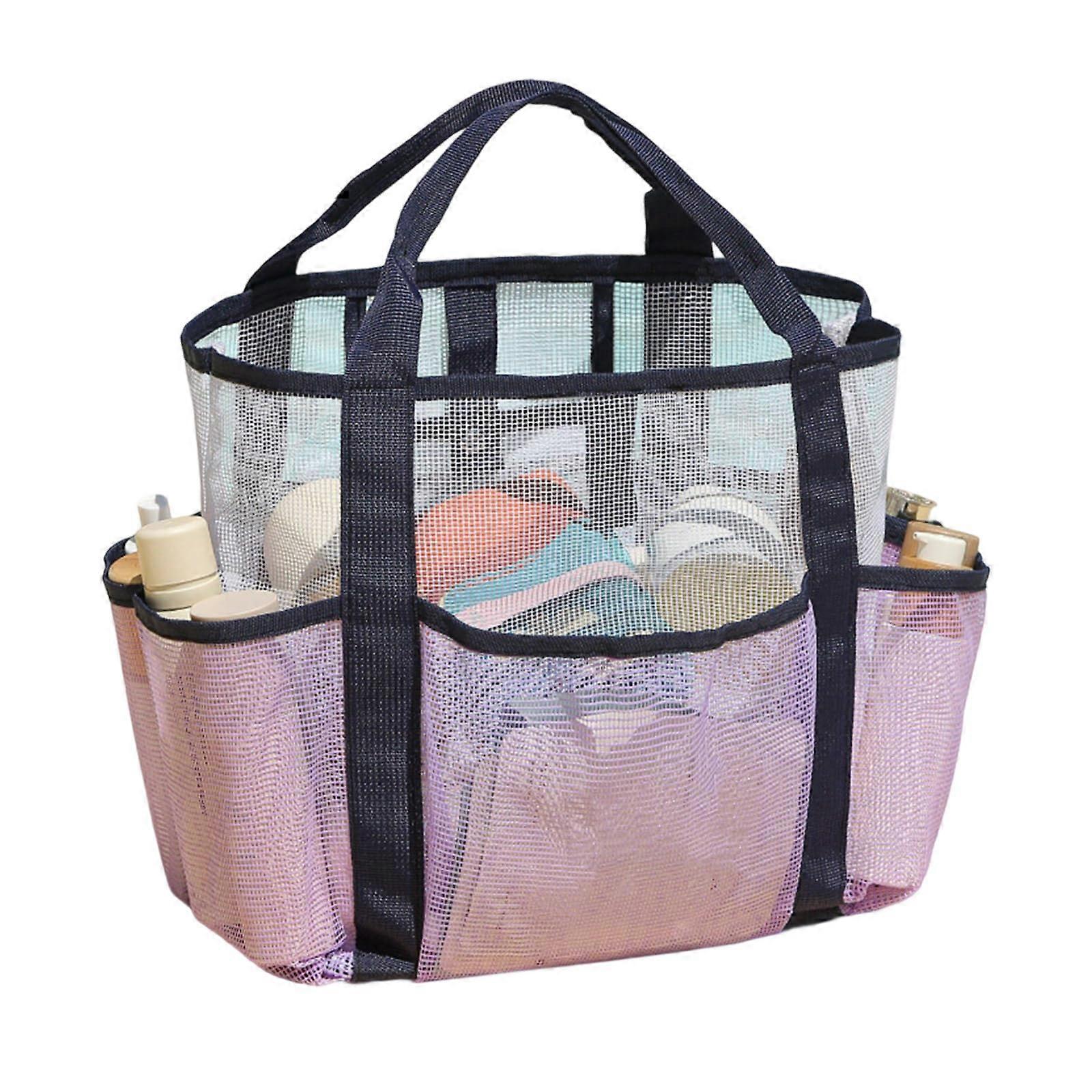 Swimming Storage Bag DoubleLayer Shower Organizer With Handle Portable Bath Organizer For Travel Gym Beach