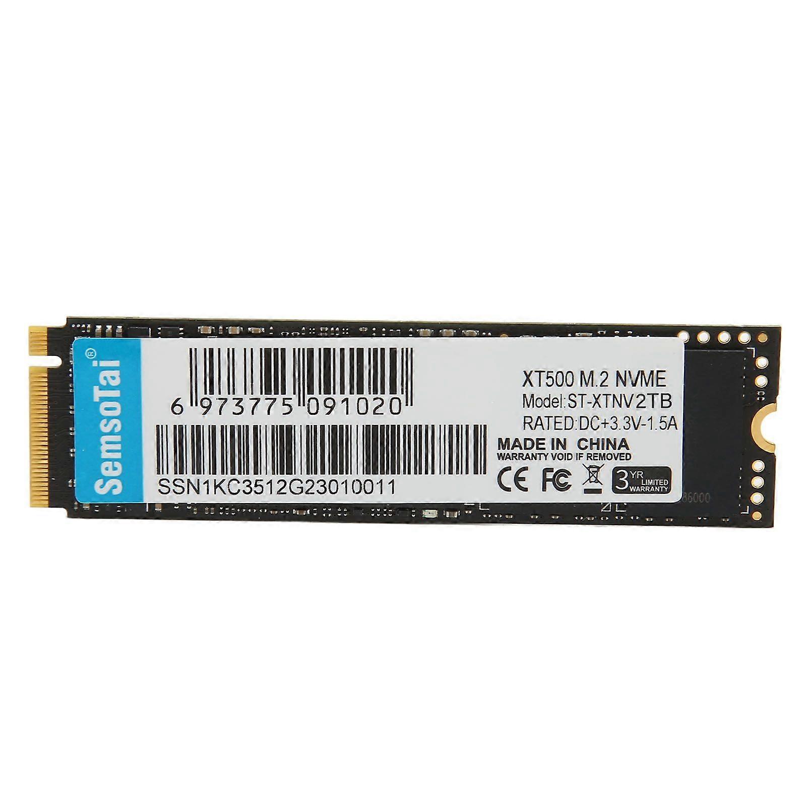 Solid State Drive High Performance Flash Memory Internal SSD for Desktop Laptop Computer XT500 2TB 1200TBW