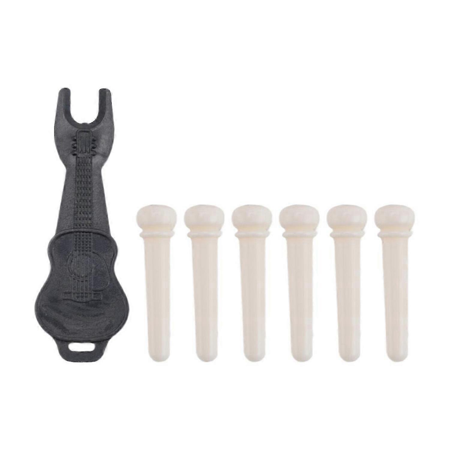 Guitar Cattle Bone Material Guitar Bridge Pins with Pearl Shell Dot