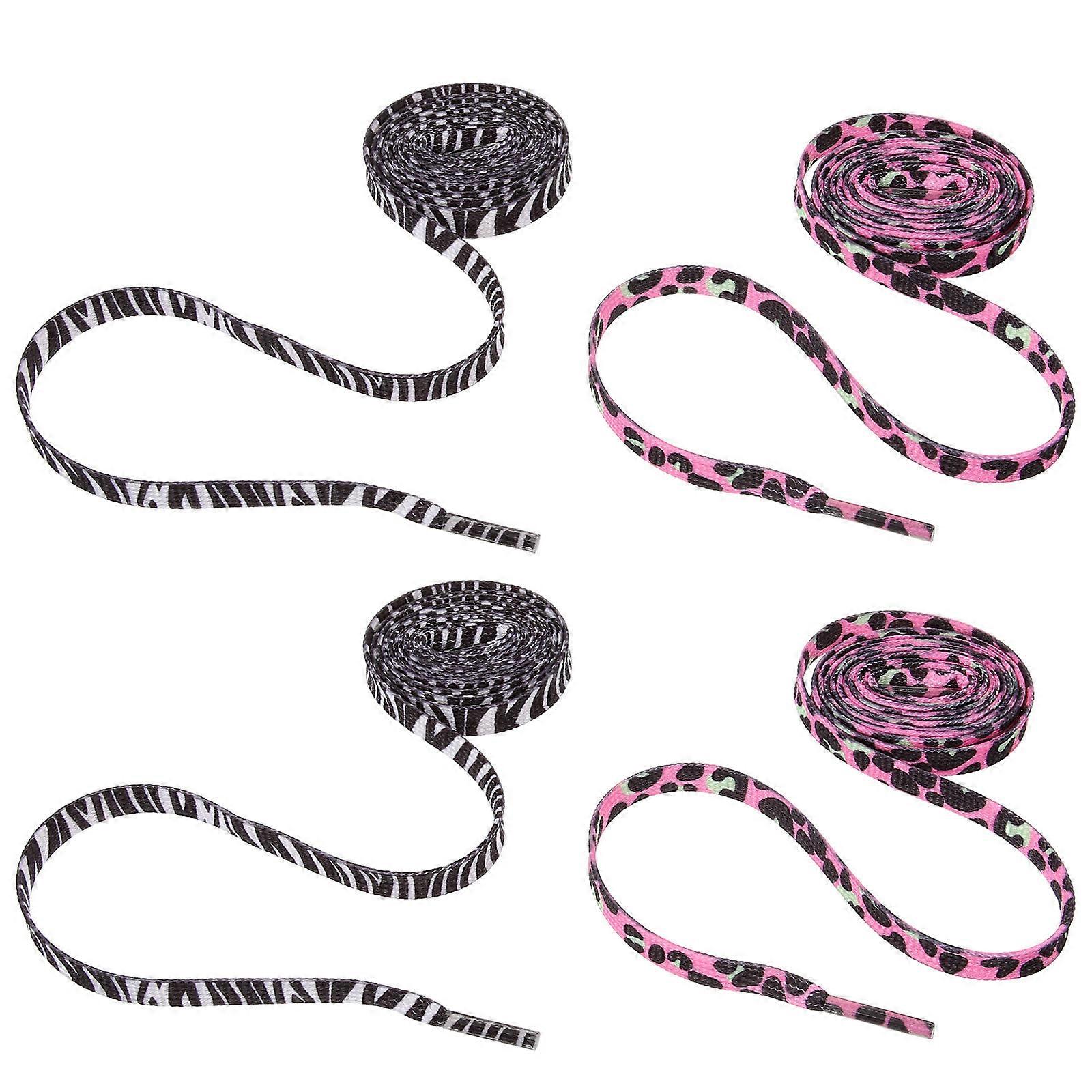 Pattern Shoelace Flat Shoelace for Shoes 2Pairs Casual Accessory