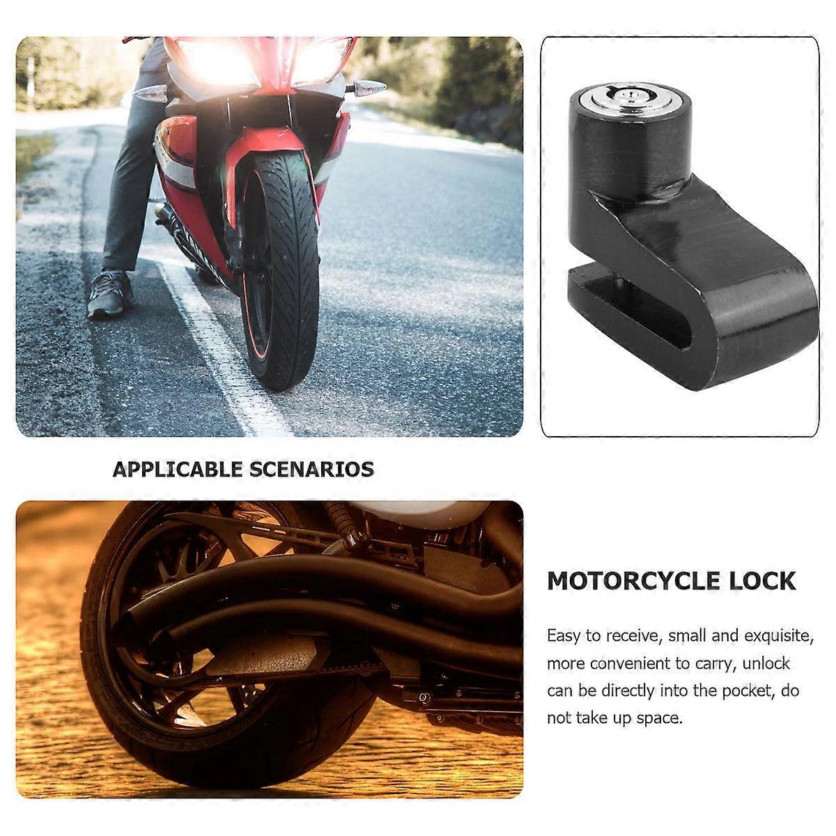 Anti Theft Lock Disc Brake for Locking 1Pcs Motorcycle Black Aluminium Alloy