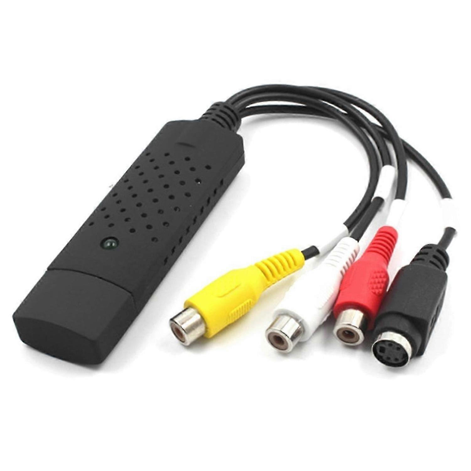 USB Video Capture Card, Audio Video Converter Grabber for to USB Convert Mini DV VCR Hi8 DVD to Digi