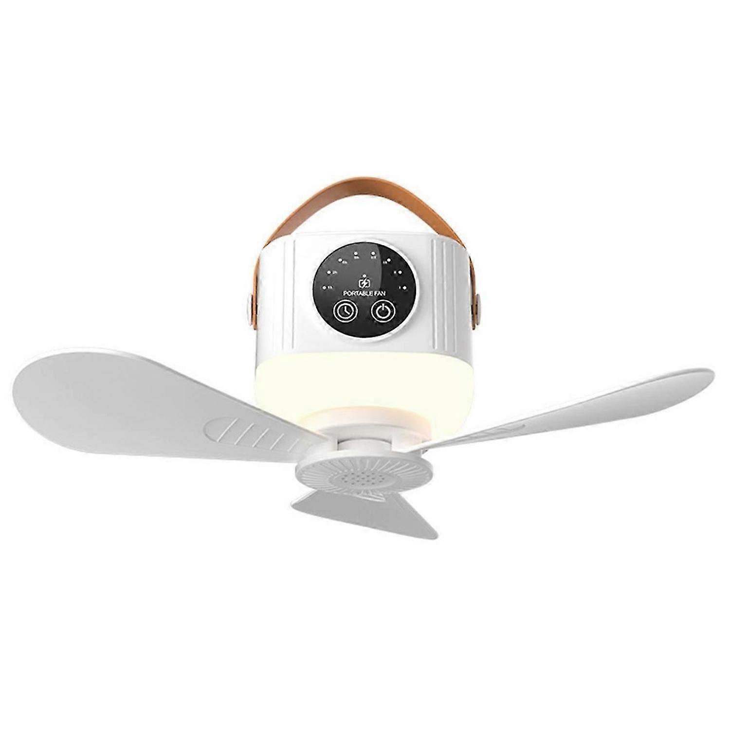 USB Rechargeable Ceiling Fan with Night Lamp Removable Blades