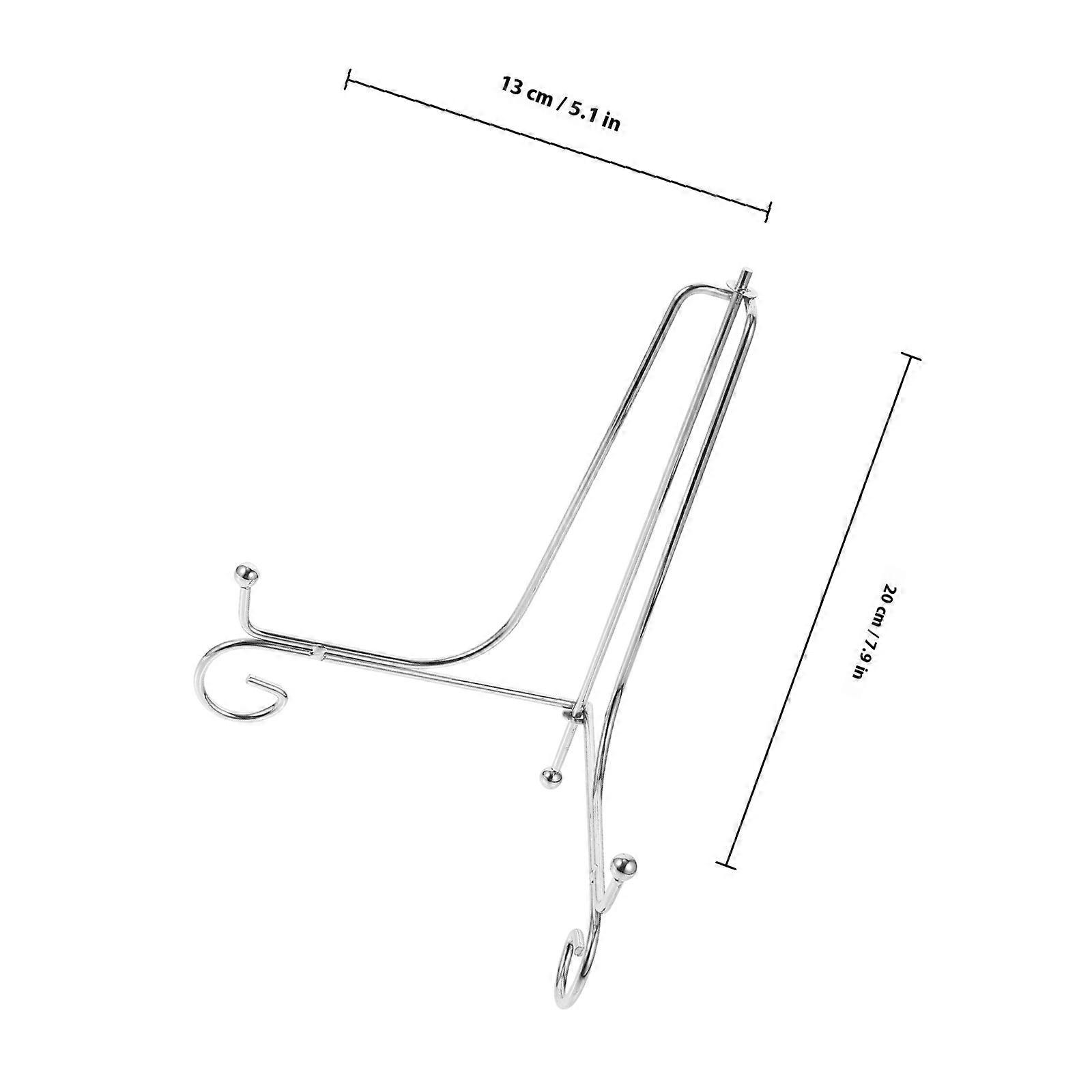 Desktop Display Rack Iron Art Plate Stand for Showcase Silver Organizer 1Set