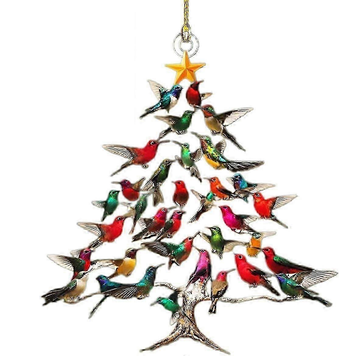 Colorful hummingbird ornament for garden decor - double-sided acrylic