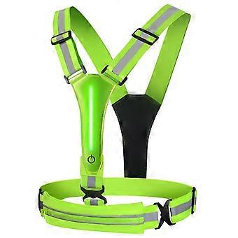 Ensemble d’équipement de gilet de course réfléchissant LED, pour la course de nuit, la marche, le cyclisme, gilet léger réglable de grande taille pour hommes et femmes, enfants