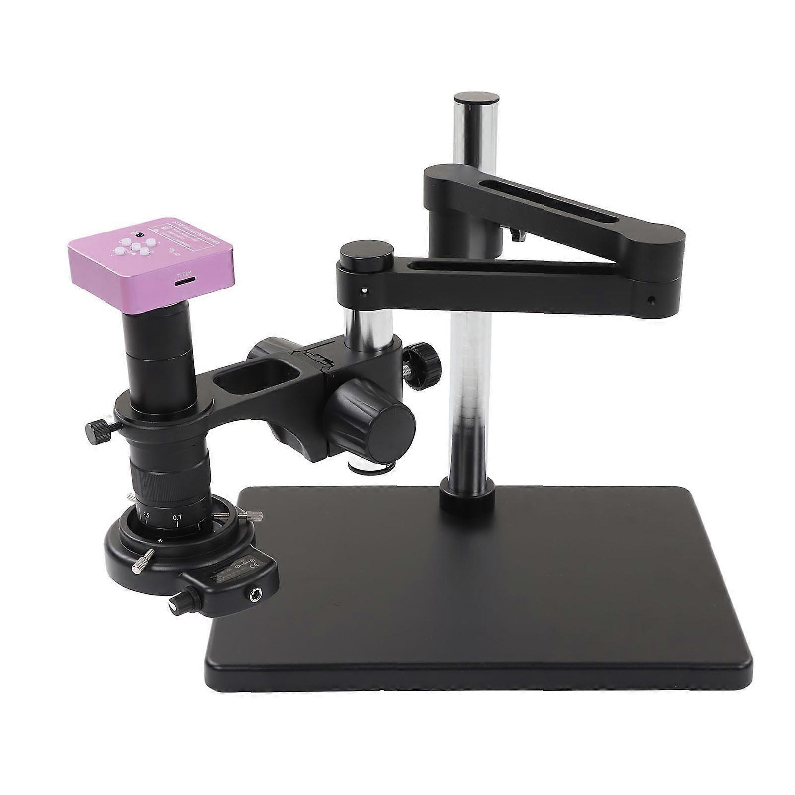 51MP Microscope Camera Kit 1080P 180X Zoom Lens 144LED Light