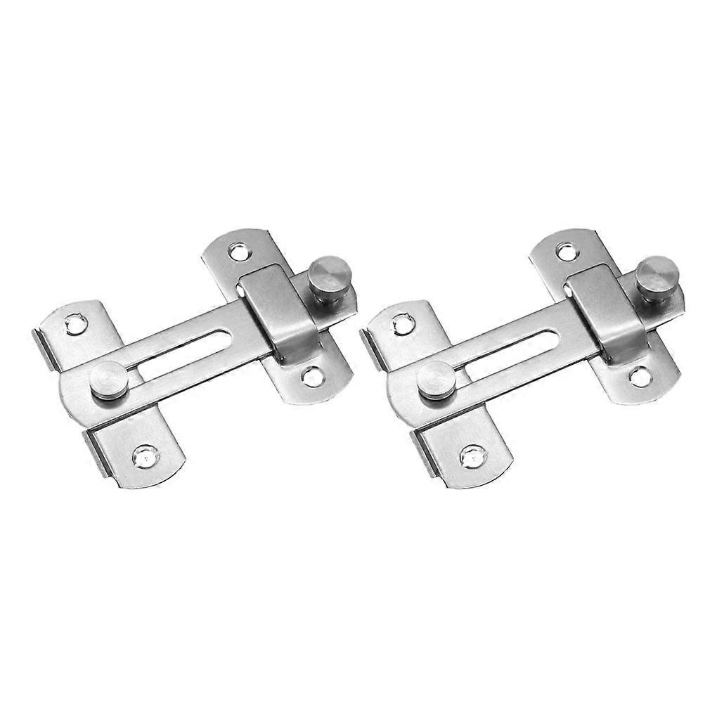 2pcs/set Stainless Steel Latch For Secure Home Safety Solid Construction Convenient Practical