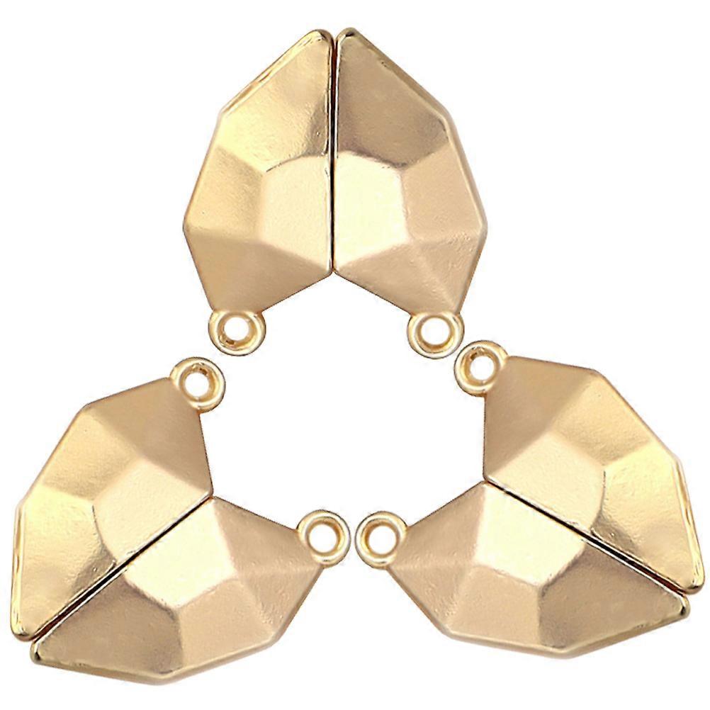 Heart Magnetic Clasp 3Pcs Jewelry Fastening Tools Suitable For Everyday Use Elegant Design Provides Easy Handling