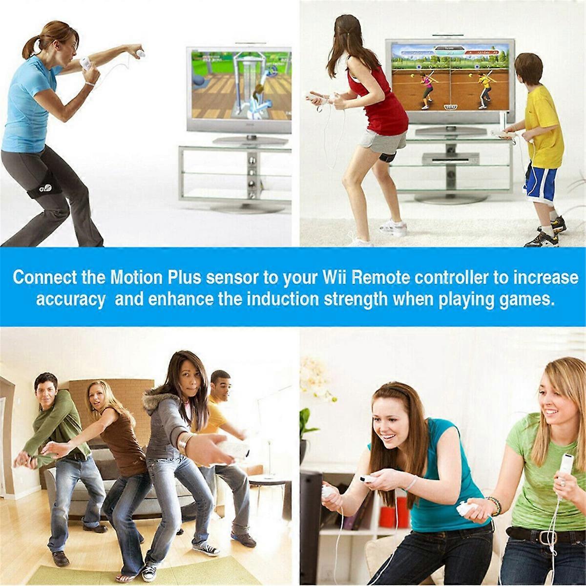 2Pcs Motion Plus Adapter Accelerator with Silicon Case White