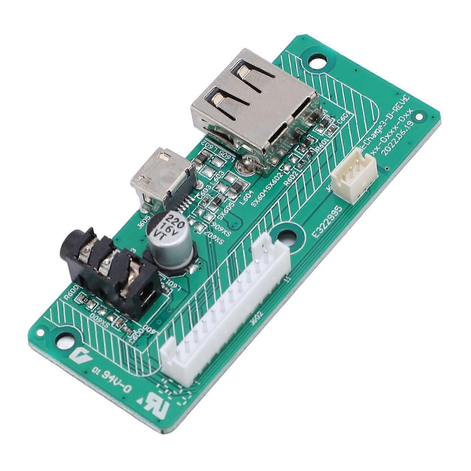 Speaker Charging Port Board Green USB Sound Jack Charging Port Circuit Board for Charge 3 GG Speaker