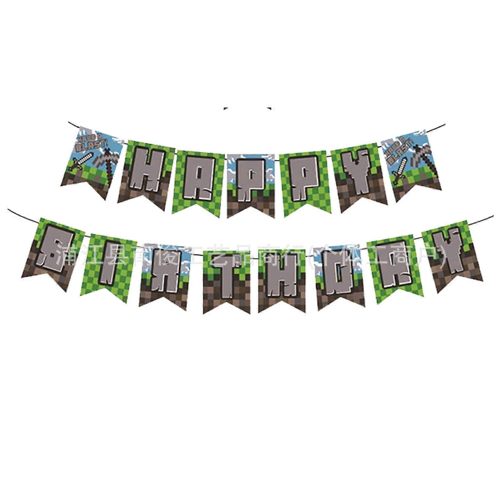 My World Birthday Party Tableware Set Game Style Decorations