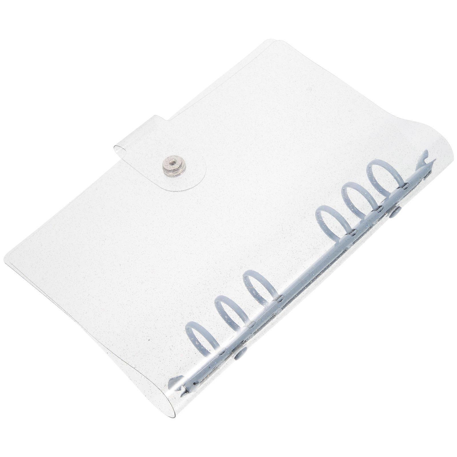 3Pcs Clear A6 Binder for Storage Use Blue Transparent Notebook Cover