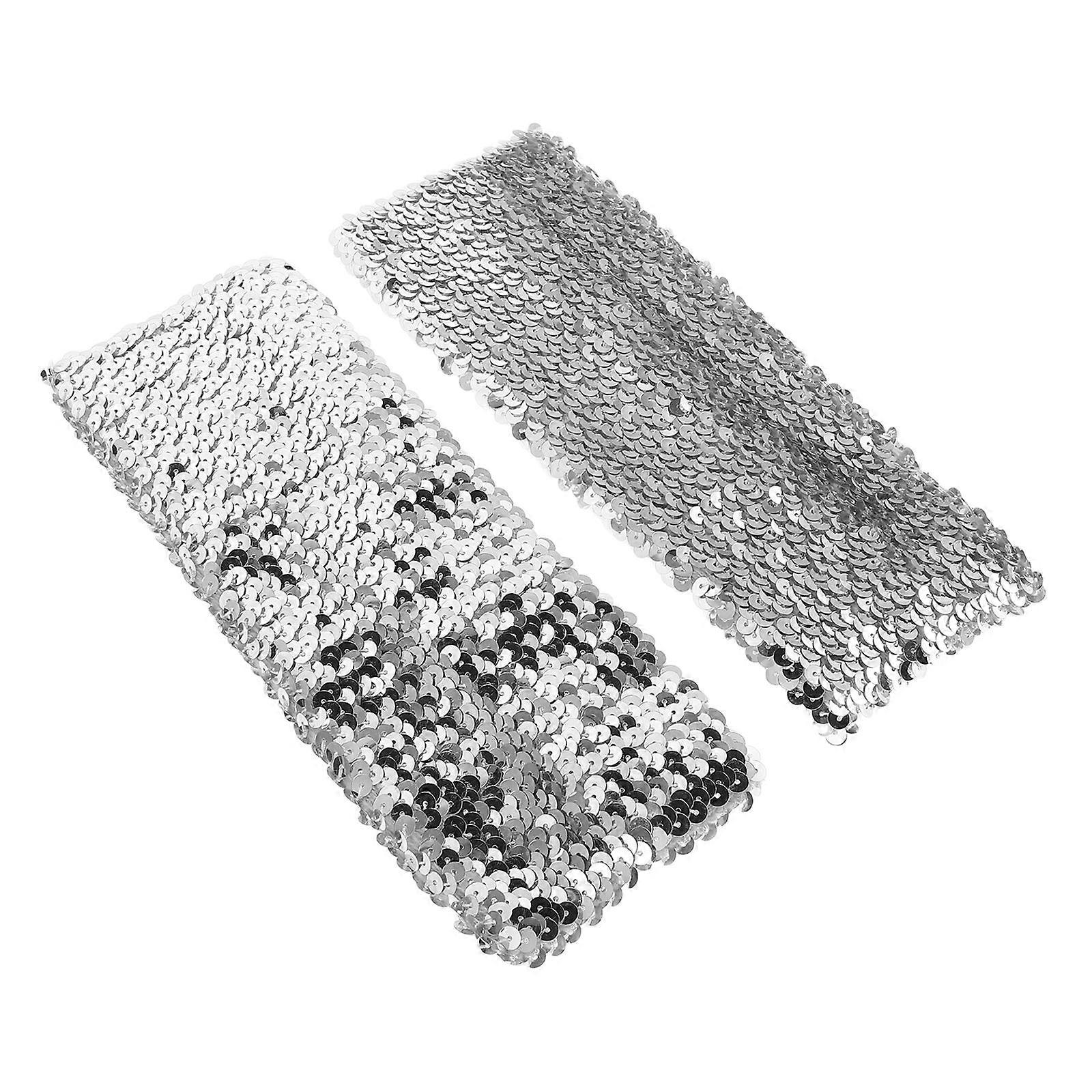 Sparkling Stretchy Elbow Sleeves Cosplay Accessories For Women Dance Routines Featuring Fashionable Design 2 Pairs