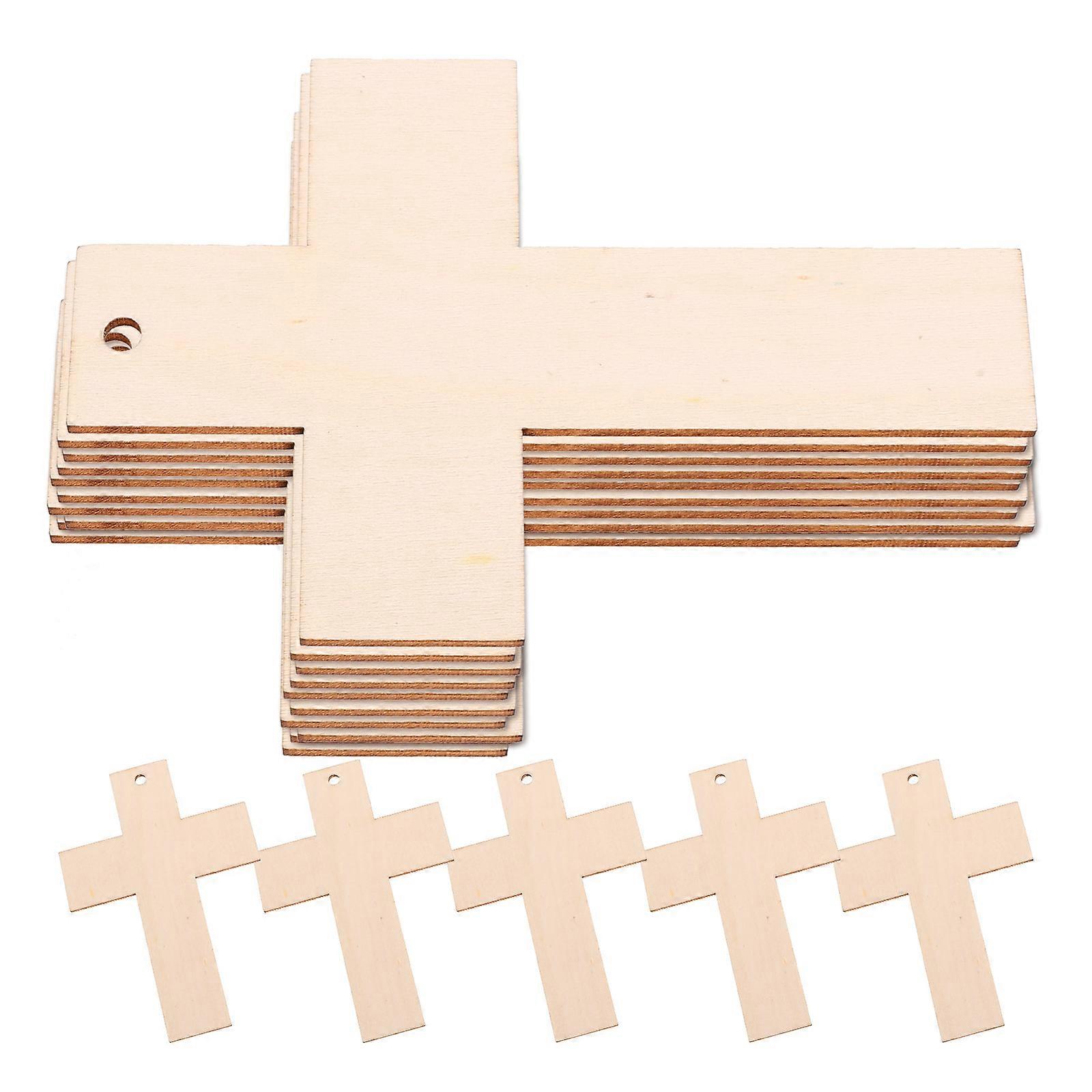Cross Shaped Wooden Bookmark for Reading Use 75Pcs Blank Bookmarks
