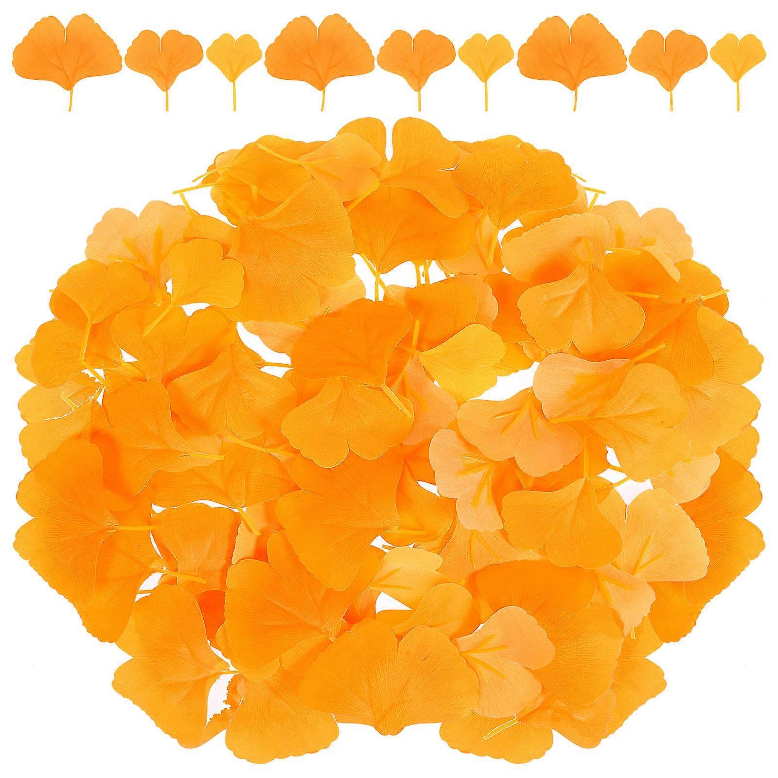Simulation Ginkgo Leaves Artificial Ginkgo Leaves Decoration for Party 500Pcs