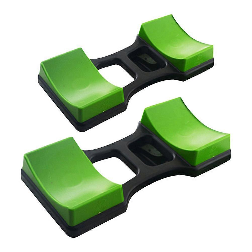 2Pcs Weight Holder Dumbbell Stand Dual-Layer Storage Rack for Home Workout Green Plastic Space-Saving