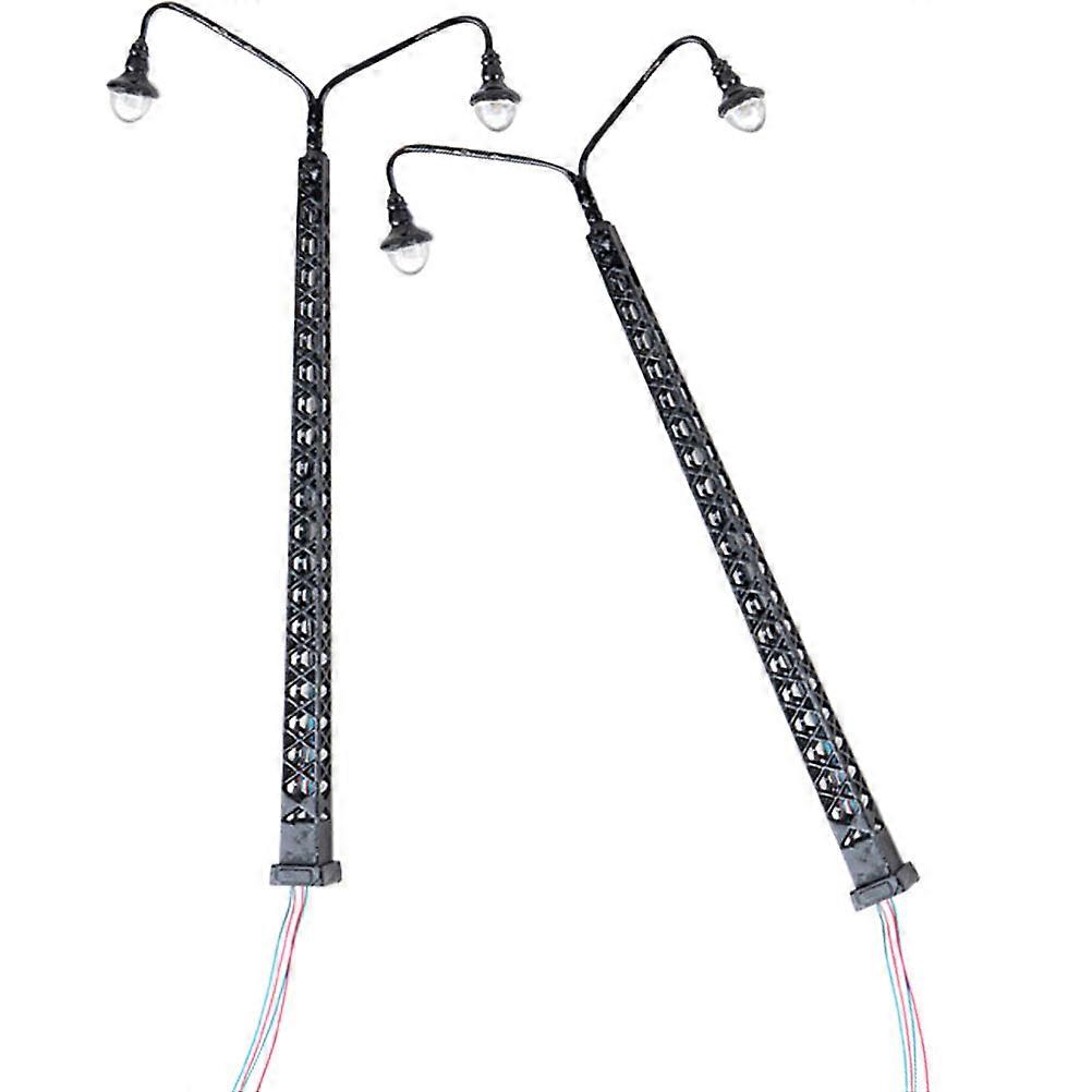 Railroad Signal Light Model for Sand Table Layout 4Pcs Lamp Posts