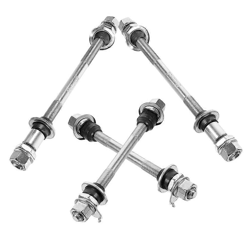Quick Release Bicycle Wheel Axle 2 Sets For Cycling Enthusiasts Durable Iron Bike Front And Rear Skewer 4Pcs