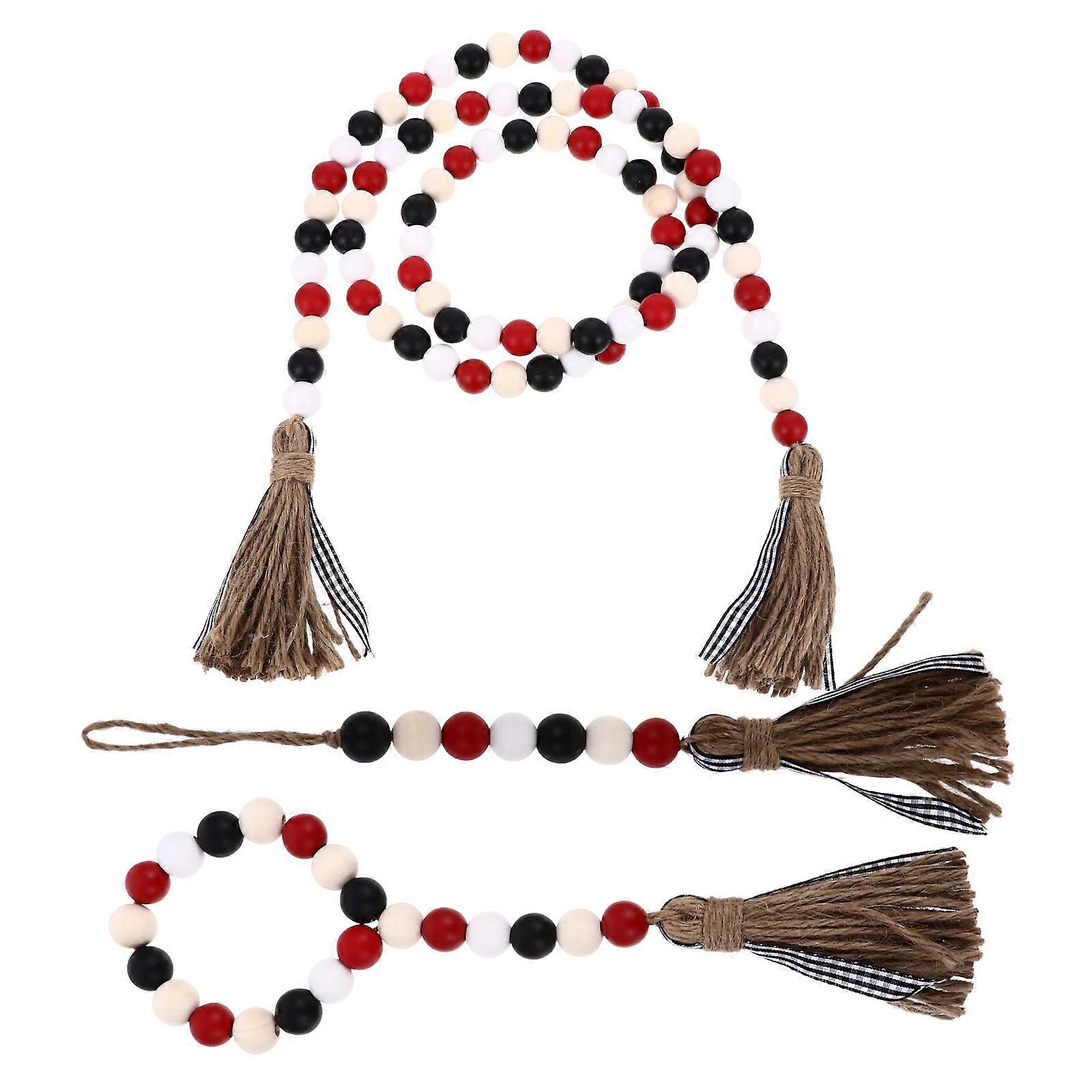 Beads Wooden Beads Pendants for Rustic Decoration 3Pcs Set