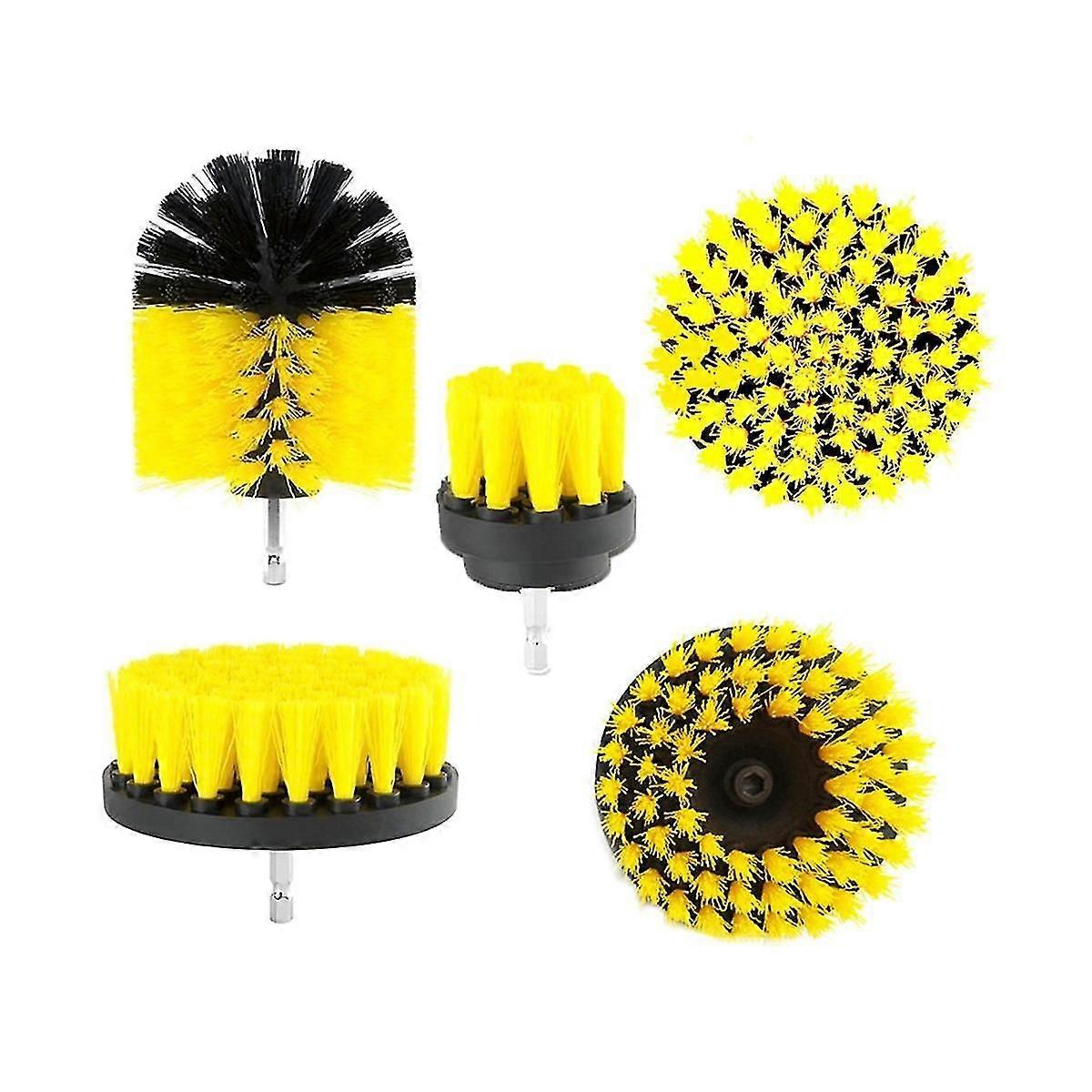 5pcs מכונת ניקוי חשמלית ראש ראש להגדיר מטבח ביתי ניקוי חשמלי ראש מברשת להגדיר אביזרי ראש מברשת