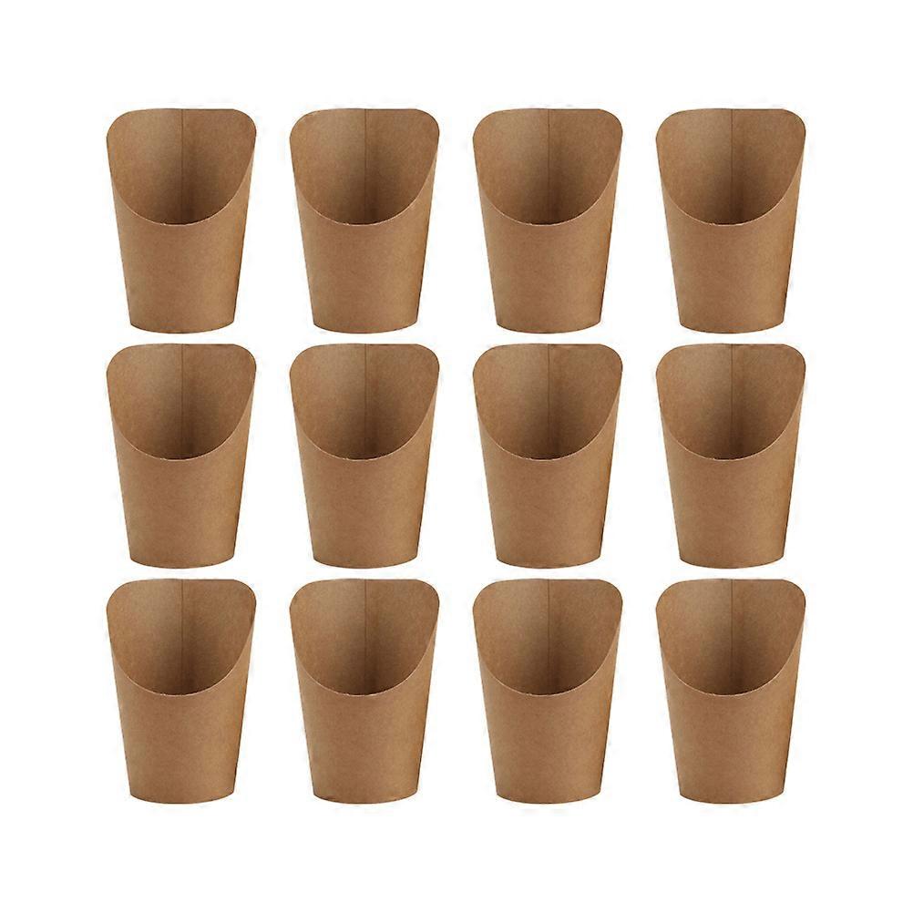 Take-Out Paper Cones Kraft Paper French Fries Holders for 150Pcs Storage