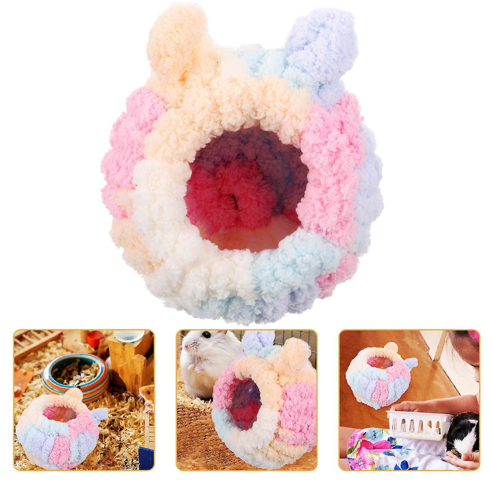 Warm Ferret Nest 3Pcs Compact Hideaway For Hamsters And Small Animals Soft Multi Colored Design