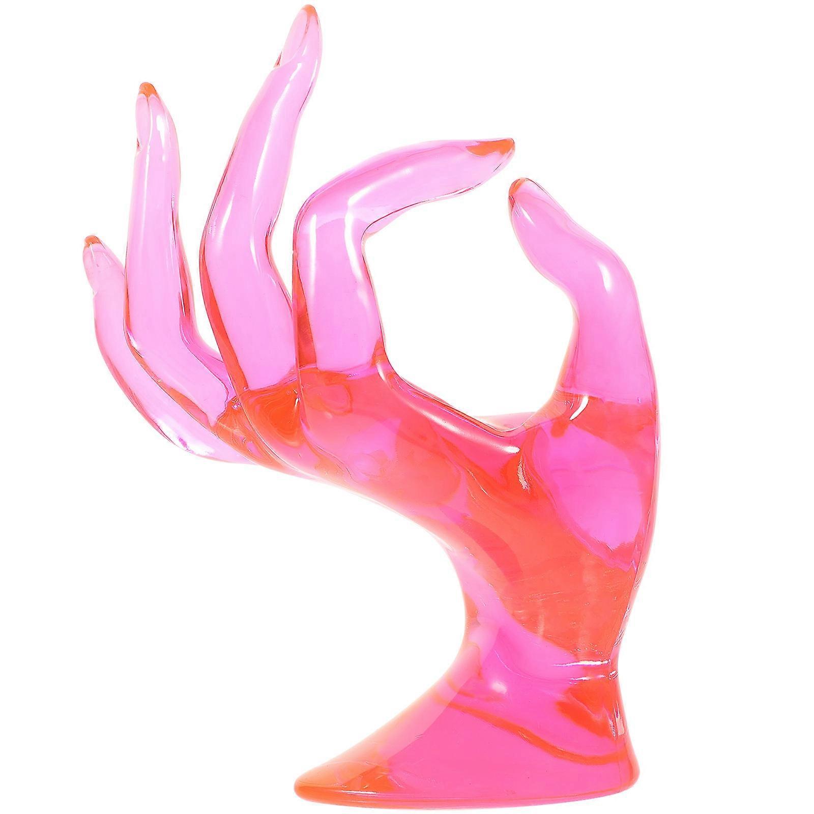 Decorative Necklace Stand Multi-Function Jewelry Holder for Display 4Pcs Pink