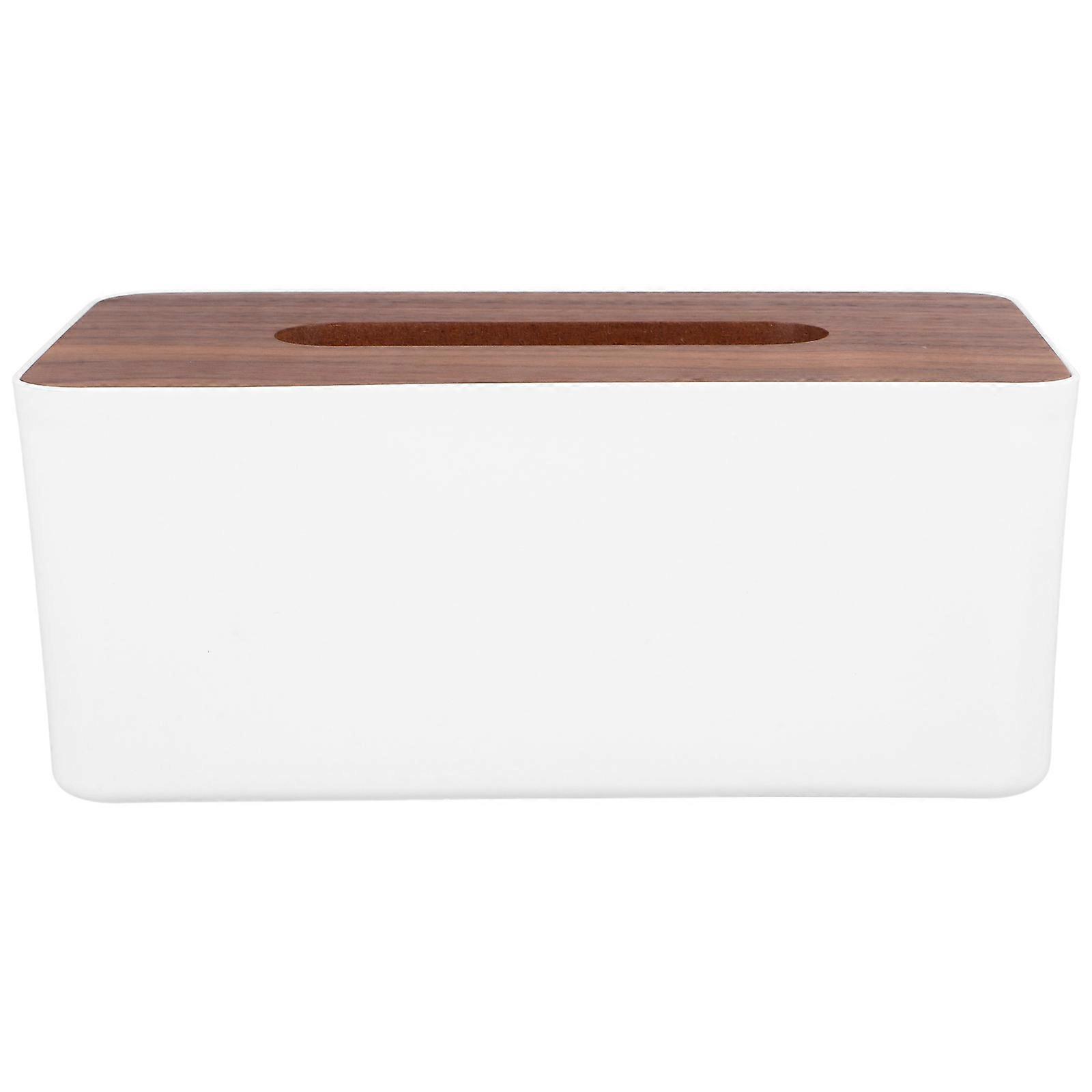 Tissue Box Cover Holder For Table And Living Room Featuring White Finish And Storage Function 5Pcs