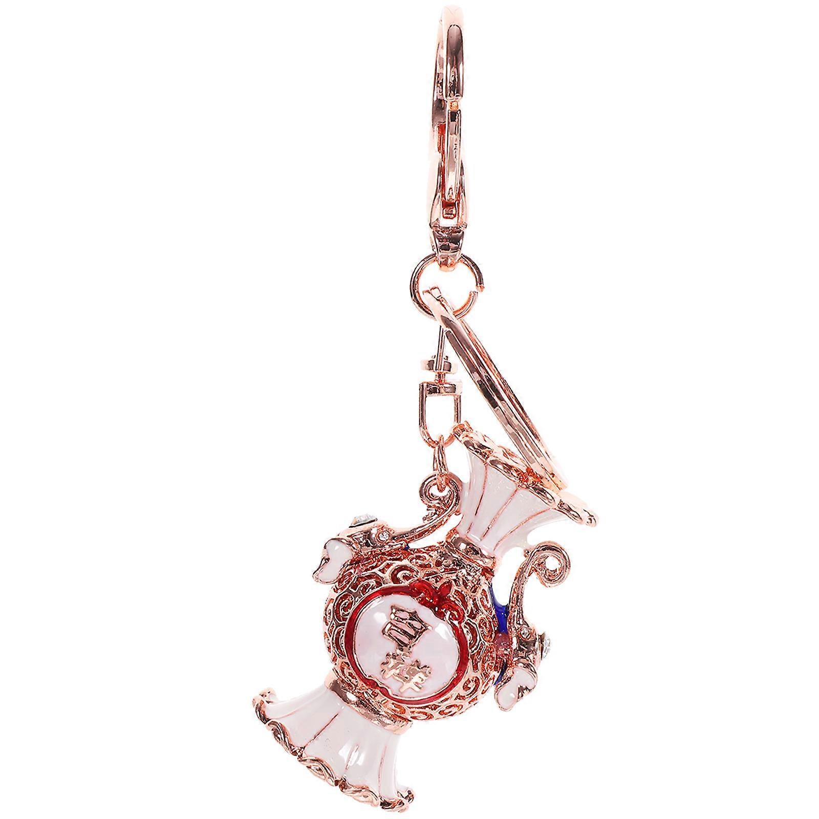 Blue Metal Wallet Keychain Vase Shape Keychain Decoration 4Pcs Set