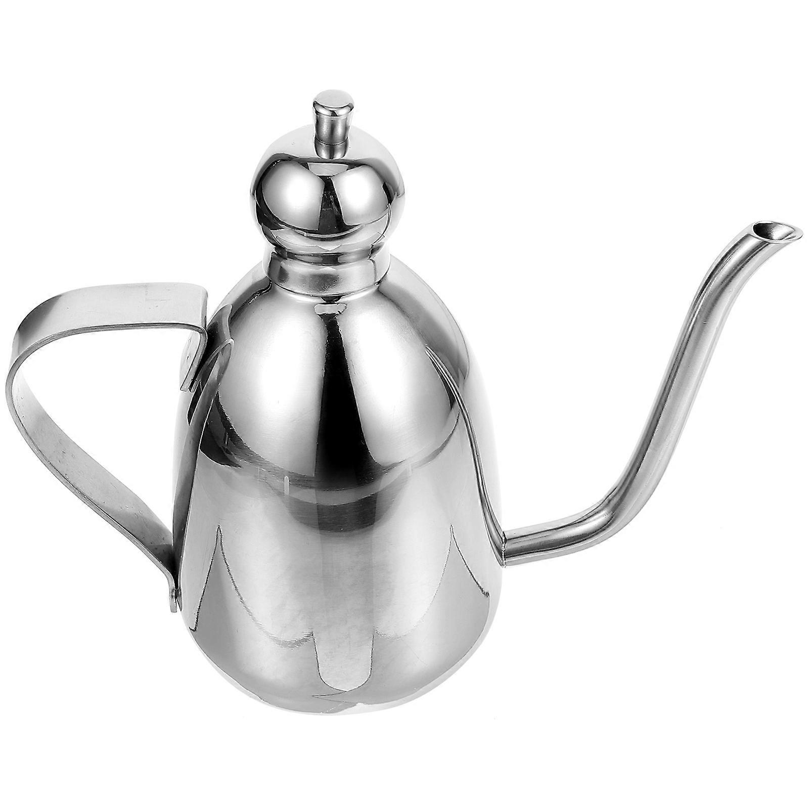 Silver Vinegar Dispenser Multi-Function Oil Container Stainless Steel 5Pcs