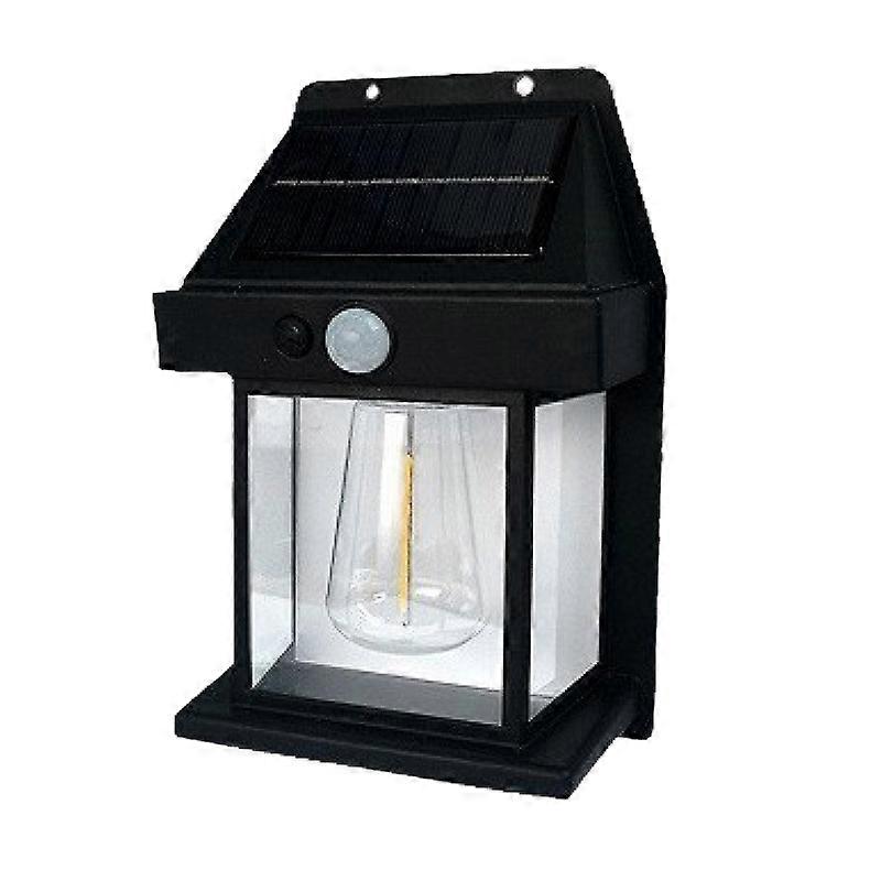 Solcellsdriven utomhusgård volframvägglampa retrosensor vattentät utomhusträdgård energibesparande gatlykta