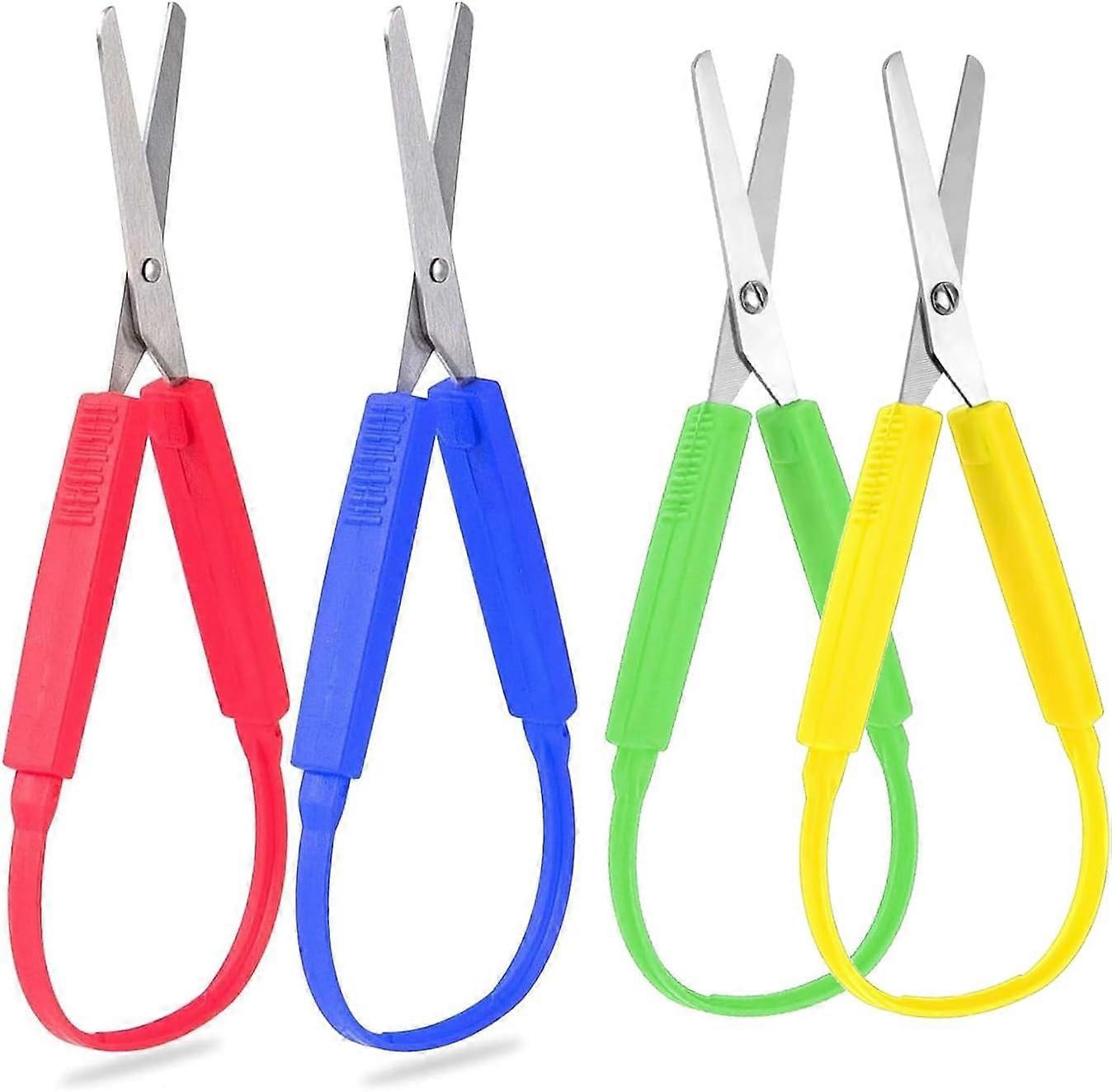 4 Pieces Loop Scissors, Training Loop Scissors, Loop Handle Scissors