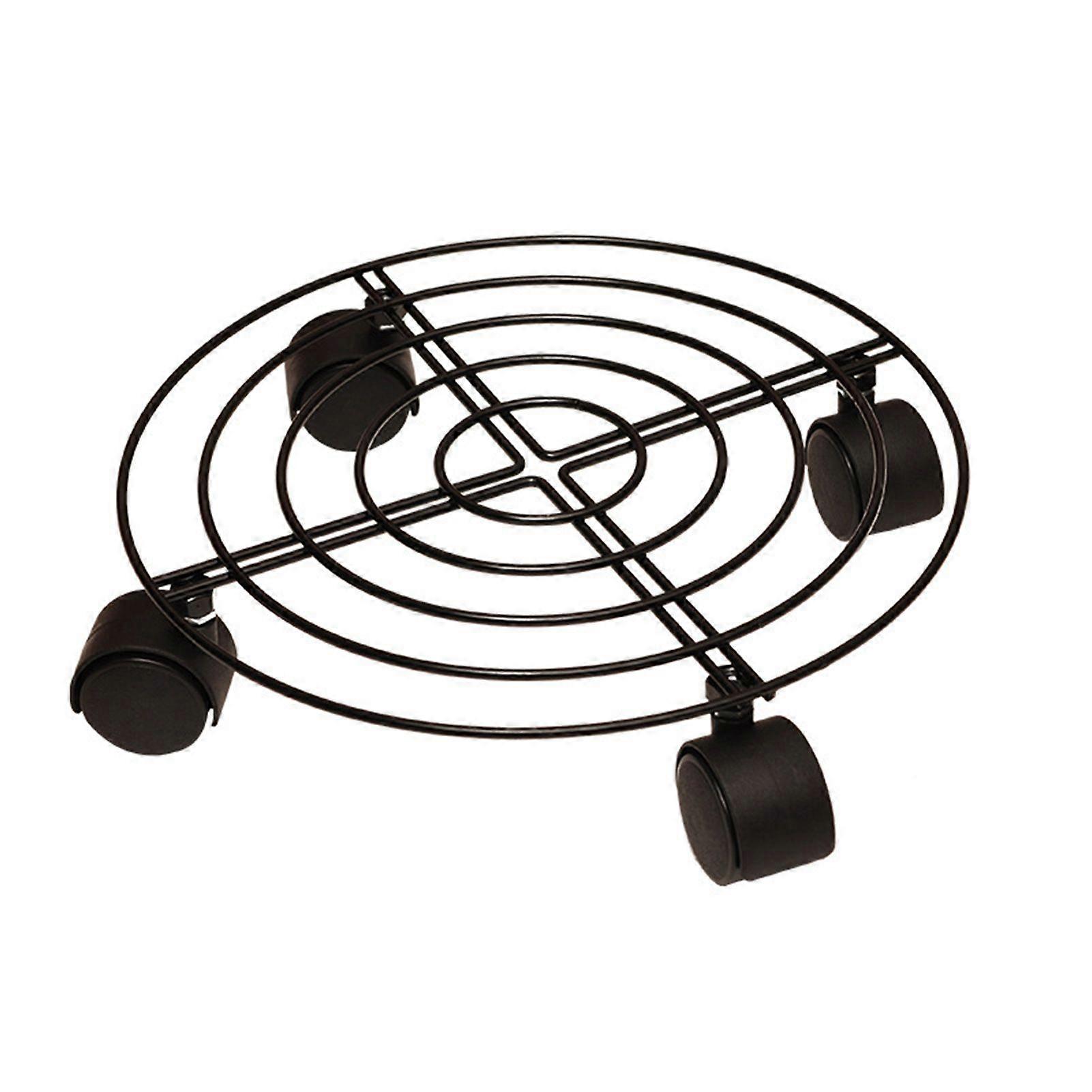 Flower Pot Roller Stand 50kg Load Capacity Rust Prevention Iron Easy to Move Plant Caddy with Wheels for Wine Barrels