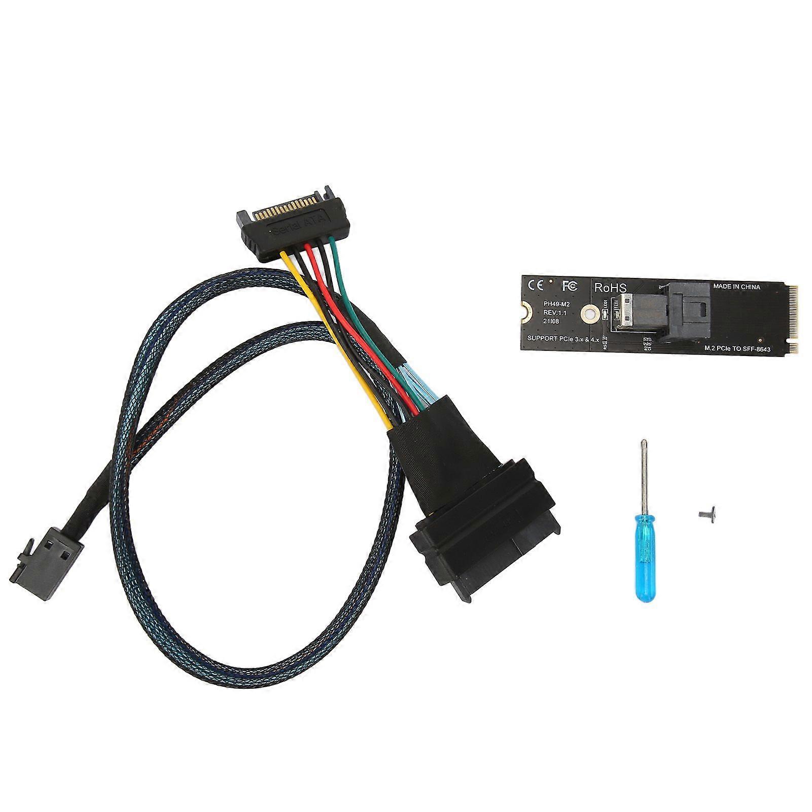 M.2 PCIE 4.0 auf SFF8643 U2 Adapter M.2 NVME auf SFF 8643 Adapter mit SFF8643 auf SFF8639 Adapterkabel