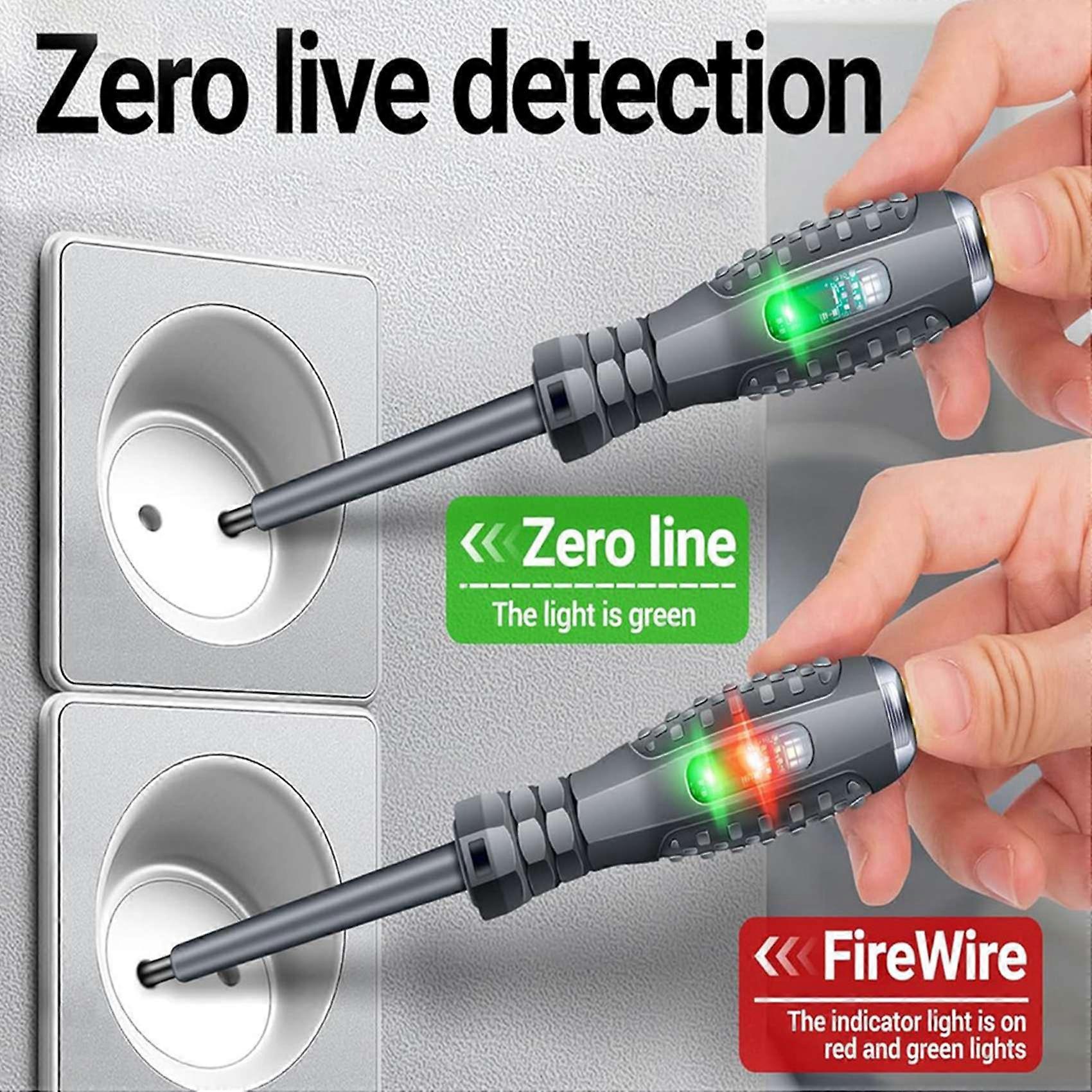 12X Voltage Tester with Screwdriver Non Contact Voltage Tester Pen with Range AC 70V-250V,Live/Zero