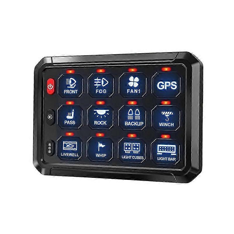 12 Gang Switch Panel Bluetooth RGB Switch Pod 12v Switch Panel