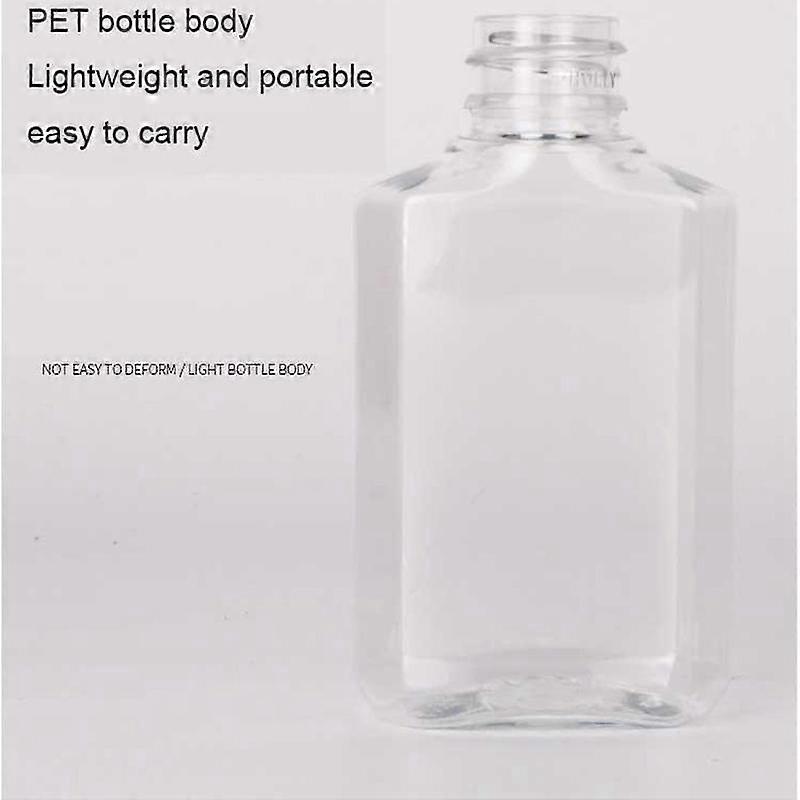 80 PCS 2 Oz 60 Ml Clear Refillable Flip Top PET Plastic Container